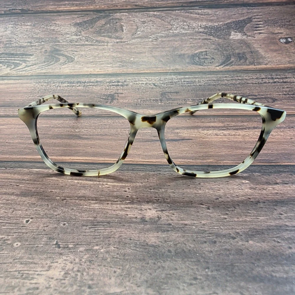 Zenni Optical Square Cream Brown Tortoise Acetate Eyeglass Frames 442815